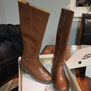 LC Lauren Conrad Tan Over the Knee Boots